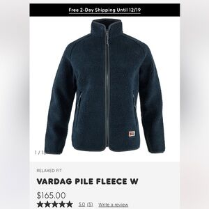 NWOT Fjallraven Vardag Pile Fleece